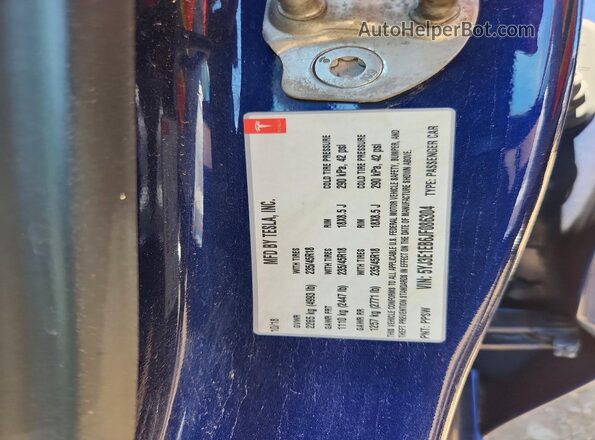 5YJ3E1EB2JF086204 2018 TESLA MODEL Синий Вид подкапотного пространства