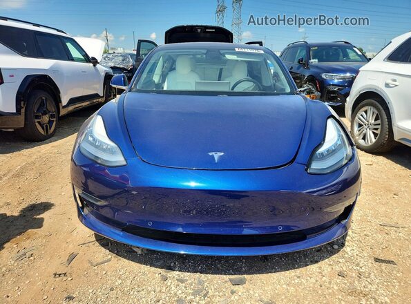 5YJ3E1EB2JF086204 2018 TESLA MODEL Синий Вид спереди