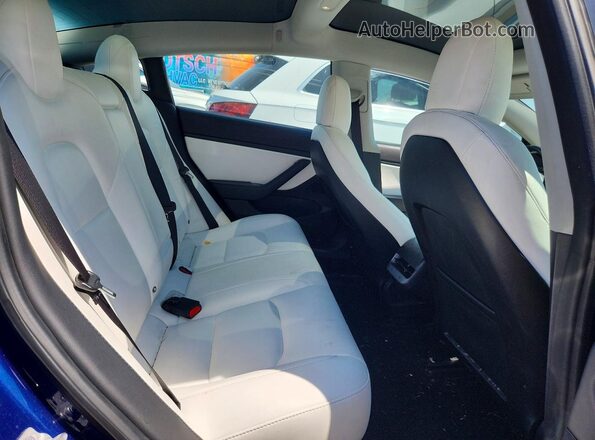 5YJ3E1EB2JF086204 2018 TESLA MODEL Синий Вид задних сидений