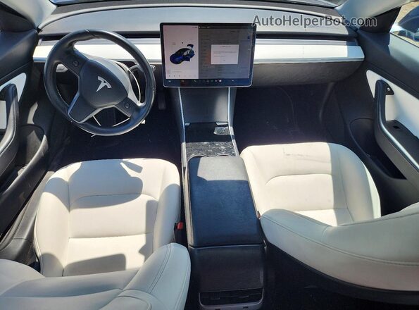 5YJ3E1EB2JF086204 2018 TESLA MODEL Синий Вид панели приборов