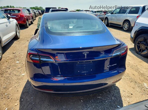 5YJ3E1EB2JF086204 2018 TESLA MODEL Синий Вид сзади