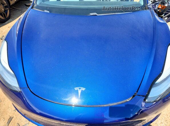 5YJ3E1EB2JF086204 2018 TESLA MODEL Синий Вид задней части салона