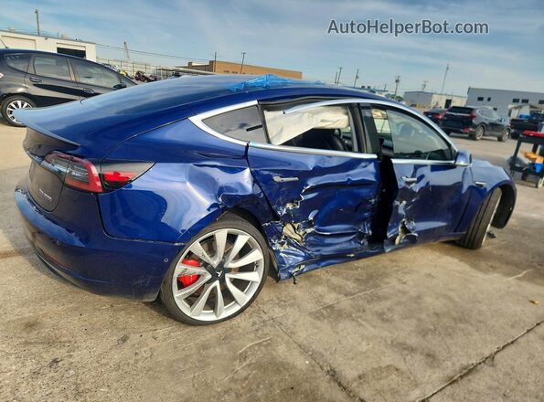5YJ3E1EB2JF106340 2018 TESLA MODEL Blue Tył prawy