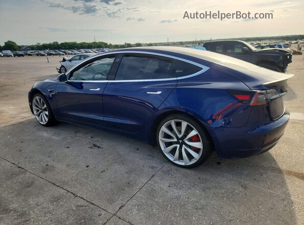 5YJ3E1EB2JF106340 2018 TESLA MODEL Blue Tył lewy
