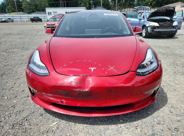 5YJ3E1EB2KF199247 2019 TESLA MODEL Красный Вид спереди