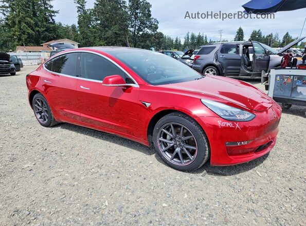 5YJ3E1EB2KF199247 2019 TESLA MODEL Красный Передняя правая четверть