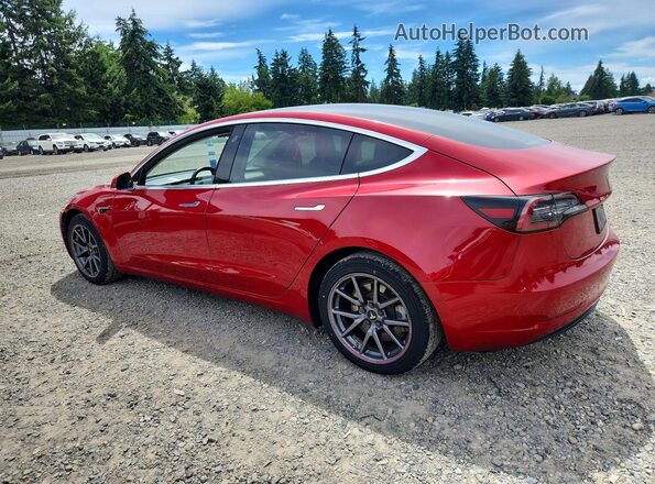 5YJ3E1EB2KF199247 2019 TESLA MODEL Красный Задняя левая четверть