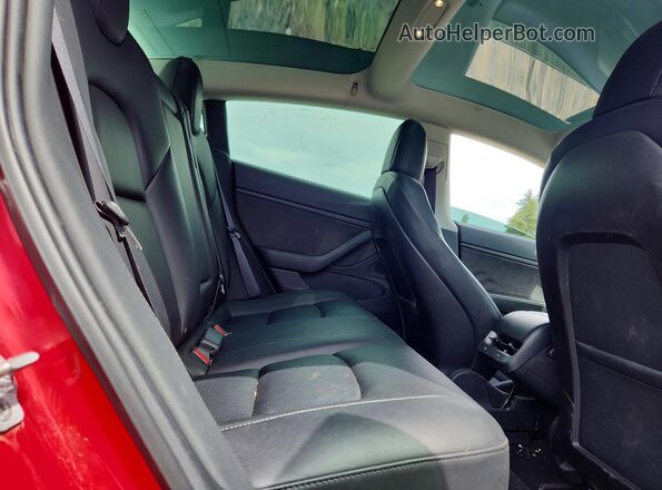 5YJ3E1EB2KF199247 2019 TESLA MODEL Красный Вид задних сидений