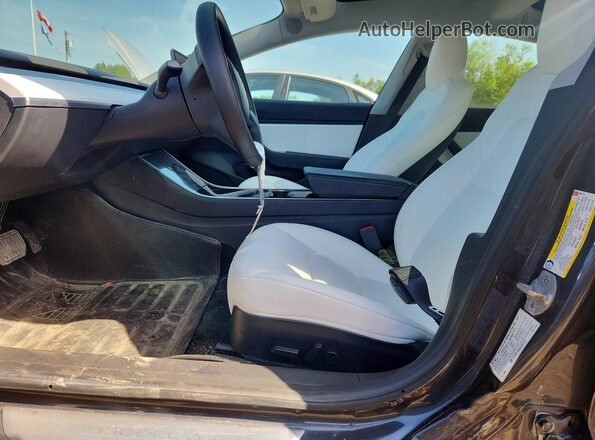 5YJ3E1EB2KF407272 2019 TESLA MODEL Gray Vista interior delantera