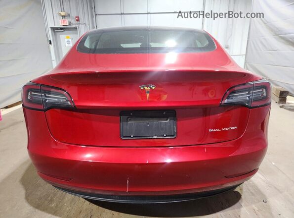 5YJ3E1EB2LF600328 2020 TESLA MODEL Red Հետևի տեսք