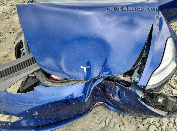 5YJ3E1EB2LF668466 2020 TESLA MODEL Синий Вид задней части салона