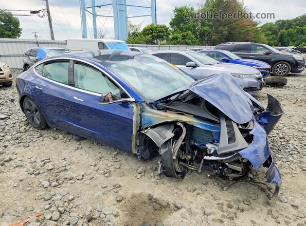 5YJ3E1EB2LF668466 2020 TESLA MODEL Синий Передняя правая четверть
