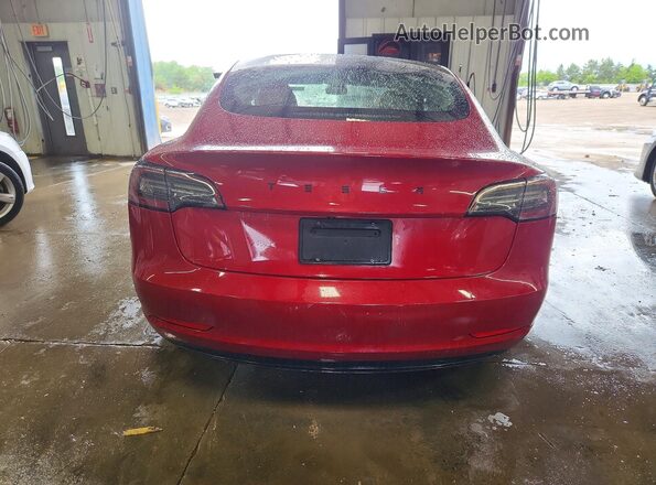 5YJ3E1EB2LF795444 2020 TESLA MODEL Red Vista trasera