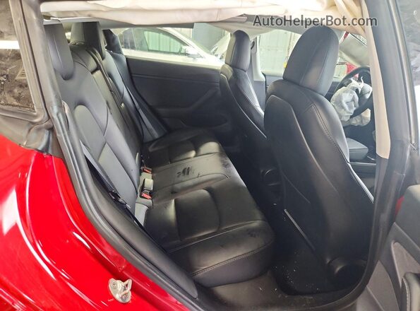 5YJ3E1EB2LF795444 2020 TESLA MODEL Red Vista de los asientos traseros