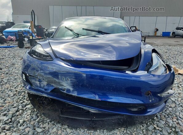 5YJ3E1EB2MF032678 2021 TESLA MODEL Blue Vista frontal