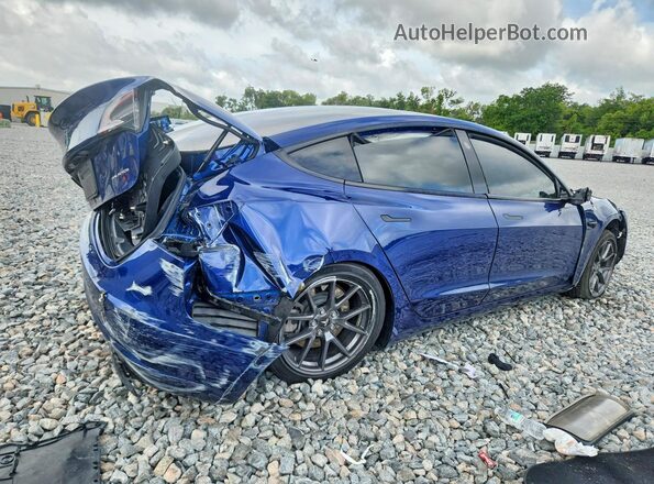 5YJ3E1EB2MF032678 2021 TESLA MODEL Blue Trasero derecho