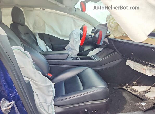 5YJ3E1EB2MF032678 2021 TESLA MODEL Blue Vista interior delantera