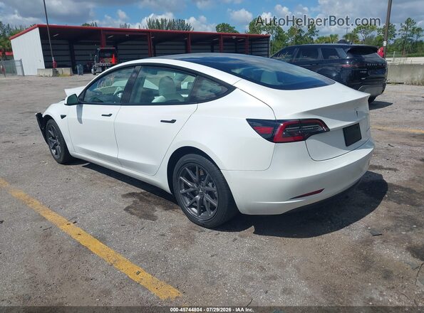 5YJ3E1EB2MF046838 2021 TESLA MODEL 3 White Rear left