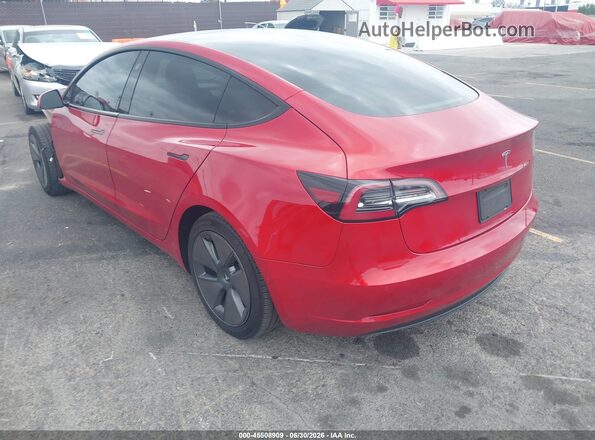 5YJ3E1EB2MF055877 2021 TESLA MODEL 3 Red Հետևի ձախ
