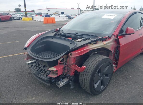 5YJ3E1EB2MF055877 2021 TESLA MODEL 3 Red Դիմացի տեսք