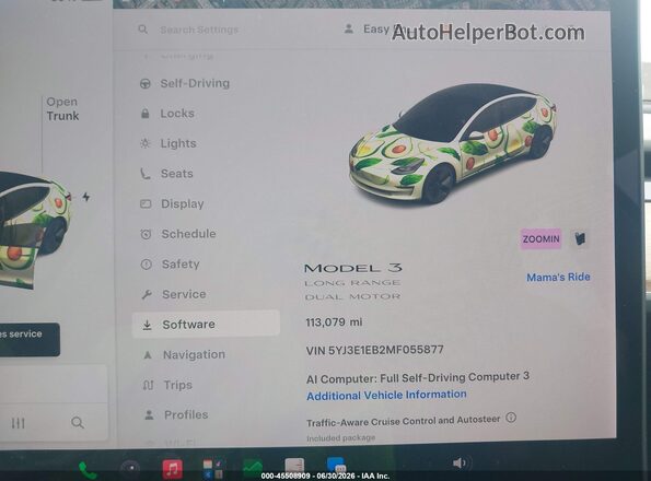 5YJ3E1EB2MF055877 2021 TESLA MODEL 3 Red Հետևի նստատեղերի տեսք