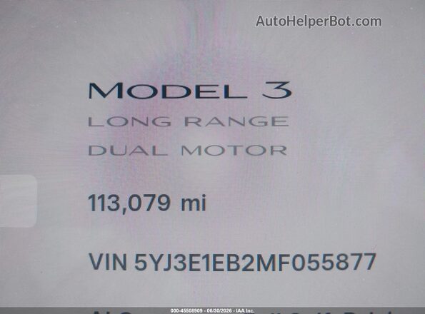 5YJ3E1EB2MF055877 2021 TESLA MODEL 3 Red 