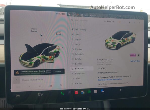 5YJ3E1EB2MF055877 2021 TESLA MODEL 3 Red 