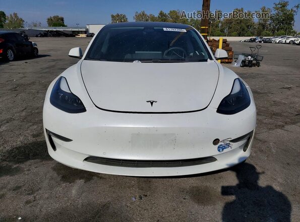 5YJ3E1EB2MF877465 2021 TESLA MODEL White Vista frontal