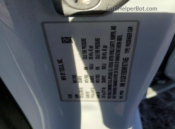 5YJ3E1EB2MF877465 2021 TESLA MODEL White Vista del compartimento del motor