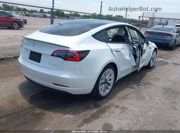 5YJ3E1EB2MF919200 2021 TESLA MODEL 3 Белый Задняя правая четверть