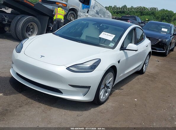 5YJ3E1EB2MF919200 2021 TESLA MODEL 3 Белый Передняя левая четверть