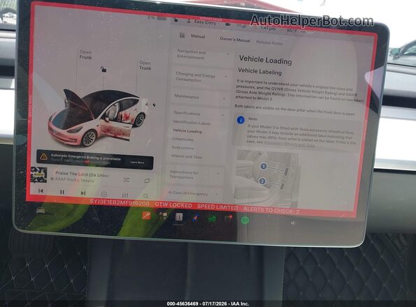 5YJ3E1EB2MF919200 2021 TESLA MODEL 3 Белый 