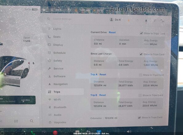5YJ3E1EB2MF938975 2021 TESLA MODEL 3 Белый Вид задних сидений