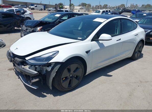 5YJ3E1EB2MF938975 2021 TESLA MODEL 3 Белый Передняя левая четверть