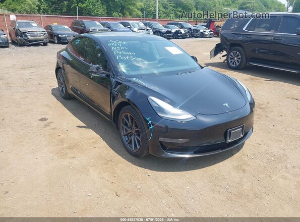 5YJ3E1EB2MF979493 2021 TESLA MODEL 3 Black Front view