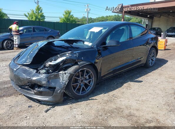5YJ3E1EB2MF983155 2021 TESLA MODEL 3 Black Front view