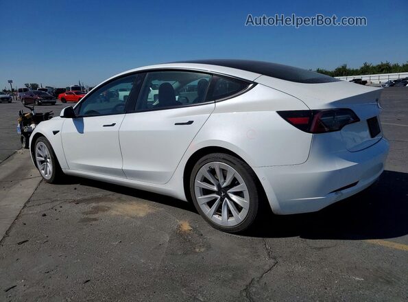 5YJ3E1EB2NF143605 2022 TESLA MODEL Белый Задняя левая четверть