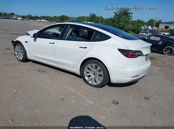 5YJ3E1EB2NF151672 2022 TESLA MODEL 3 Белый Задняя левая четверть
