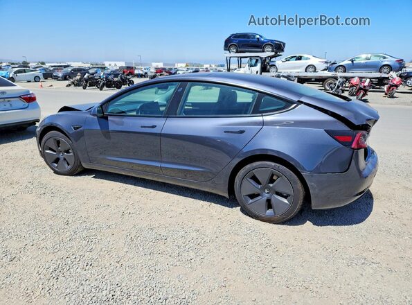 5YJ3E1EB2NF167192 2022 TESLA MODEL Silver უკანა მარცხენა