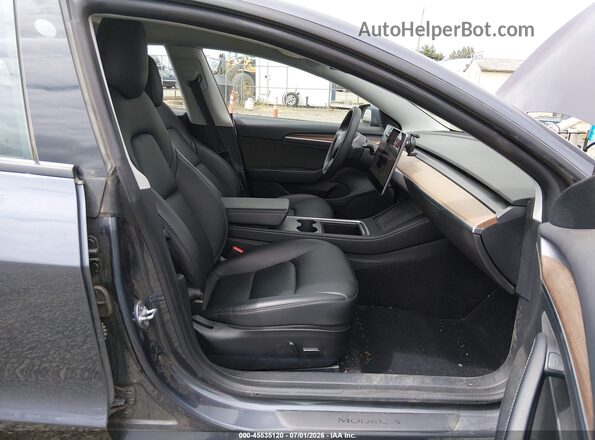 5YJ3E1EB2NF174420 2022 TESLA MODEL 3 Gray Vista interior delantera