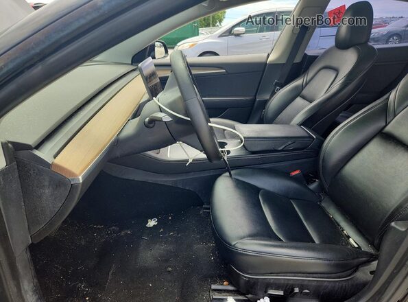 5YJ3E1EB2NF191556 2022 TESLA MODEL Черный Вид салона спереди