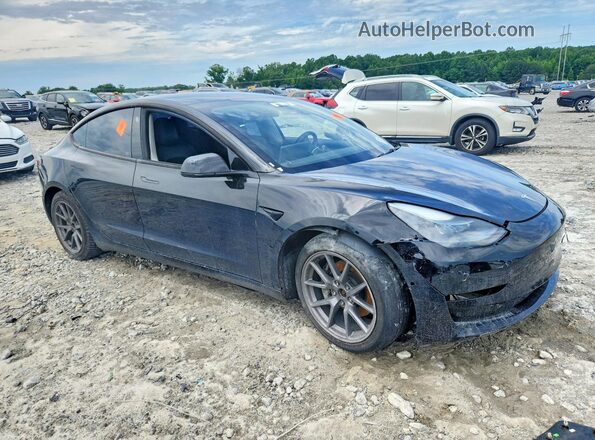 5YJ3E1EB2NF191556 2022 TESLA MODEL Черный Передняя правая четверть