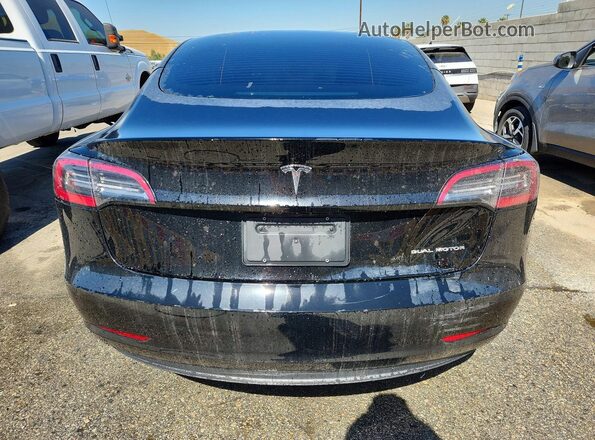 5YJ3E1EB2NF207755 2022 TESLA MODEL Black Vista trasera