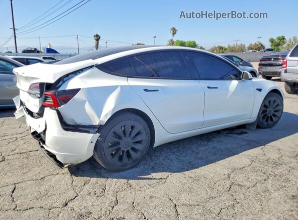 5YJ3E1EB2NF236611 2022 TESLA MODEL White უკანა მარჯვენა