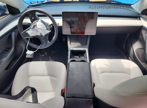 5YJ3E1EB2NF269656 2022 TESLA MODEL Charcoal Առջևի վահանակի տեսք