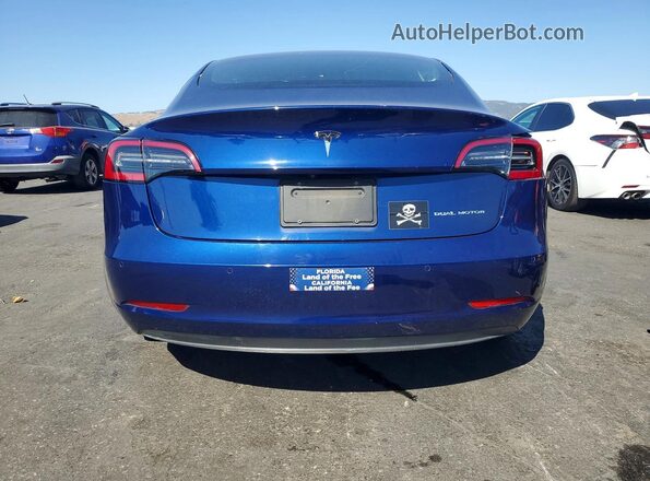 5YJ3E1EB2NF275926 2022 TESLA MODEL Blue უკანა ხედი
