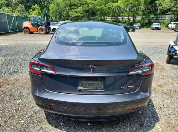 5YJ3E1EB2NF291348 2022 TESLA MODEL Charcoal Вид ззаду