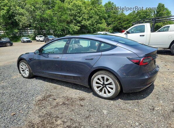 5YJ3E1EB2NF291348 2022 TESLA MODEL Charcoal Задня ліва чверть