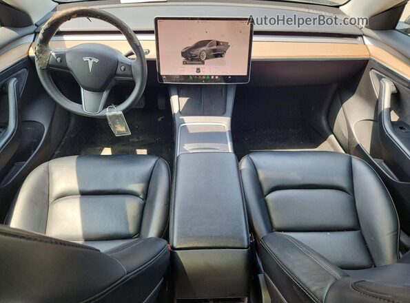 5YJ3E1EB2NF291348 2022 TESLA MODEL Charcoal Вид панелі приладів