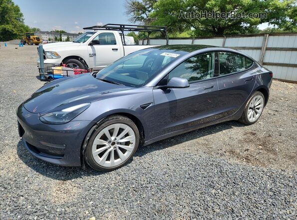 5YJ3E1EB2NF291348 2022 TESLA MODEL Charcoal 